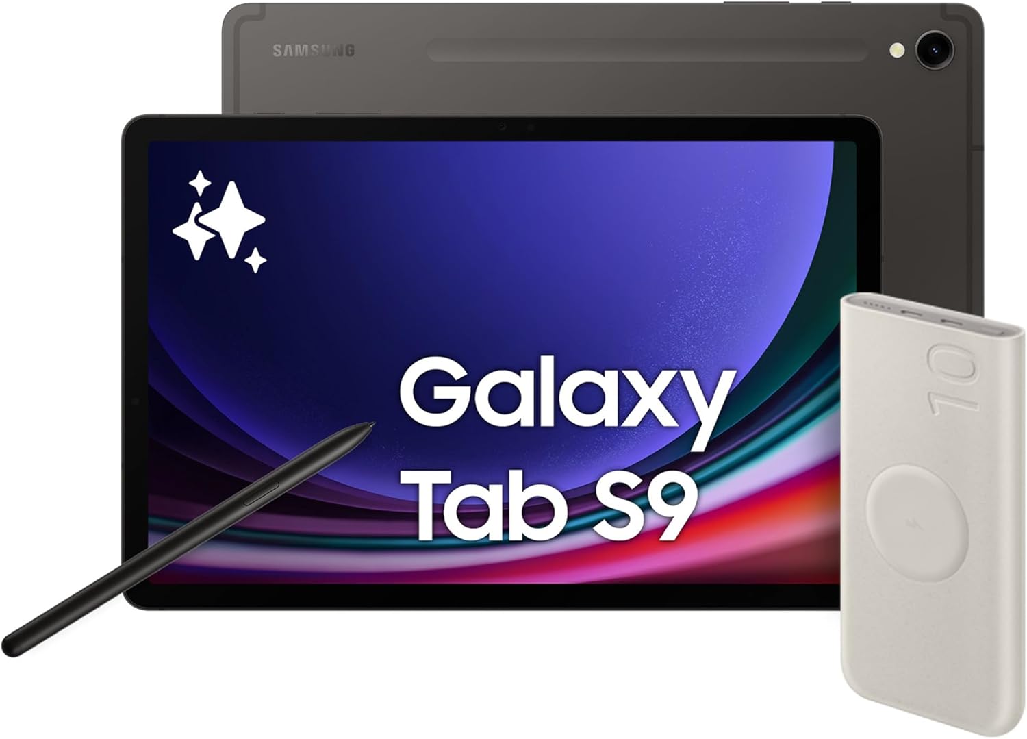 Samsung Galaxy Tab S9, Tablet Ai, Battery Pack incluso, Display 11&quot; Dynamic AMOLED 2X, Wi-Fi, RAM 8GB, 128GB SSD, 8.400 mAh, Snapdragon 8 Gen 2, Android 13, IP68 [Versione italiana] 2023